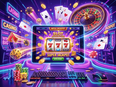 Luxury 666 Casino online gaming interface with premium slots and neon lighting